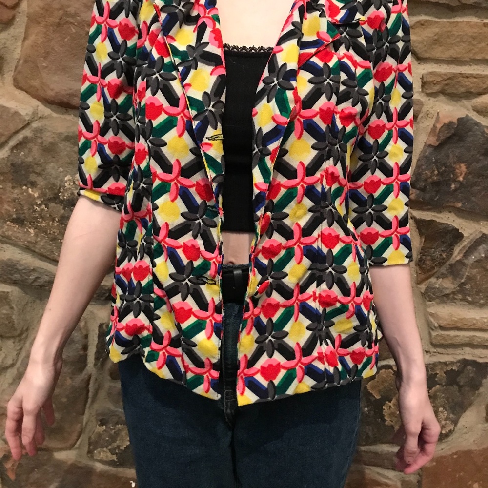 1940s Art Deco Rayon Jacket Blazer TRUE VINTAGE